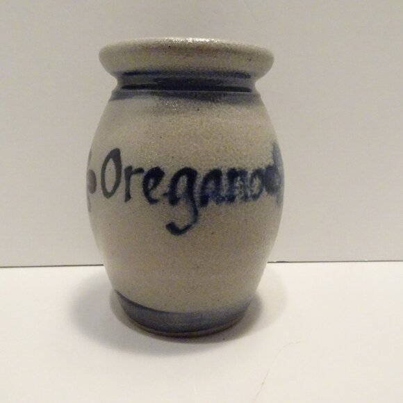 Rowe Pottery Works Other - 1992 Rowe Pottery Works Canister Crock 4.5" Oregano Spice Salt Glaze